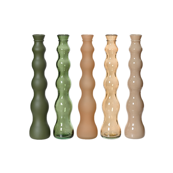 Vase décoratif en verre mat assorti