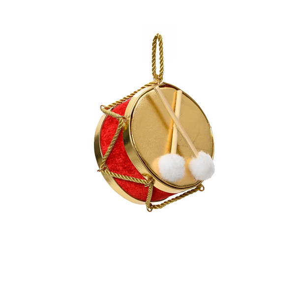 Ornement tambour rouge décoratif