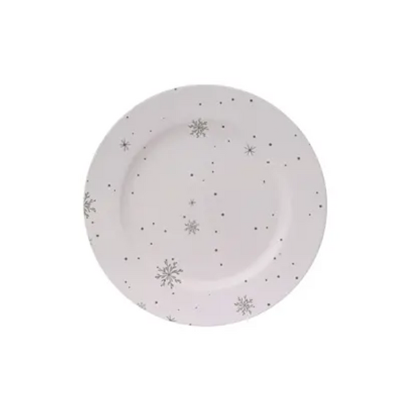 Cream Snowflake Serving Tray