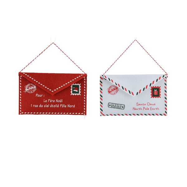 Assorted Santa Envelope Ornament