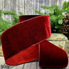 Ruban luxueux velours dos soie rubis rubis 10 cm x 9 m