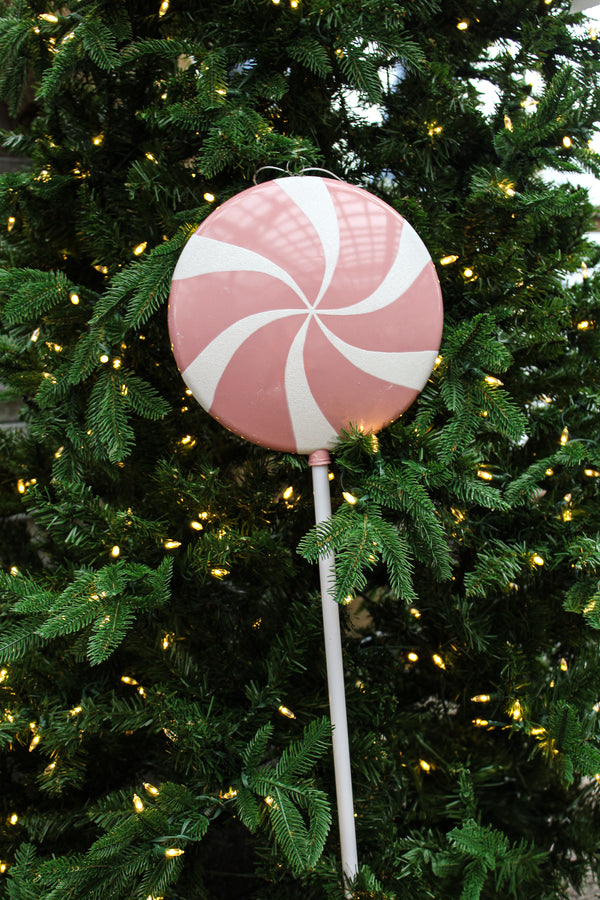 Sucette aplatie rose pastel 26"