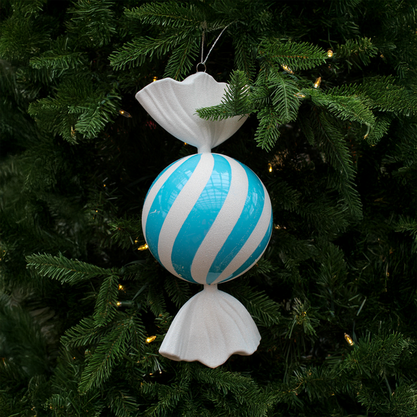 Bonbon spirale bleu pâle 13"