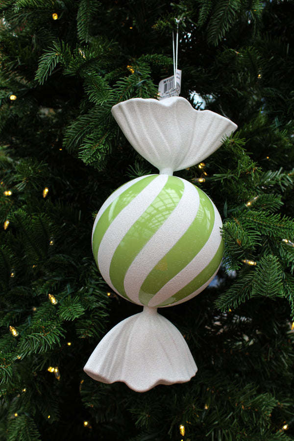 Bonbon spirale vert lime 13"