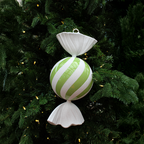 Bonbon spirale vert lime 13"