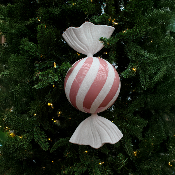 Bonbon spirale rose pâle 13"