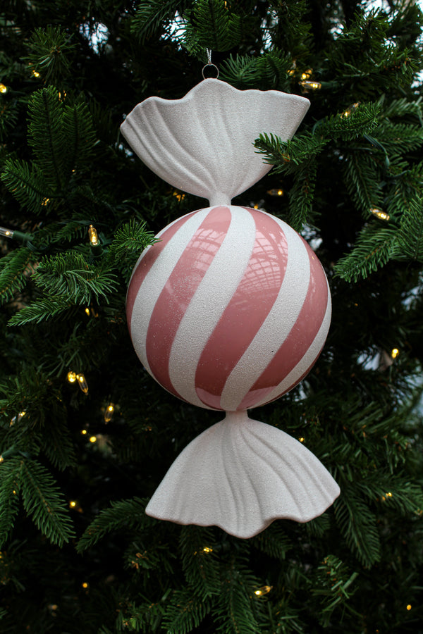 Bonbon spirale rose pâle 13"