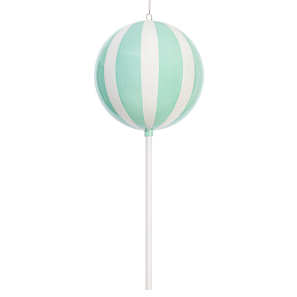 Sucette aqua et blanc 23,6"