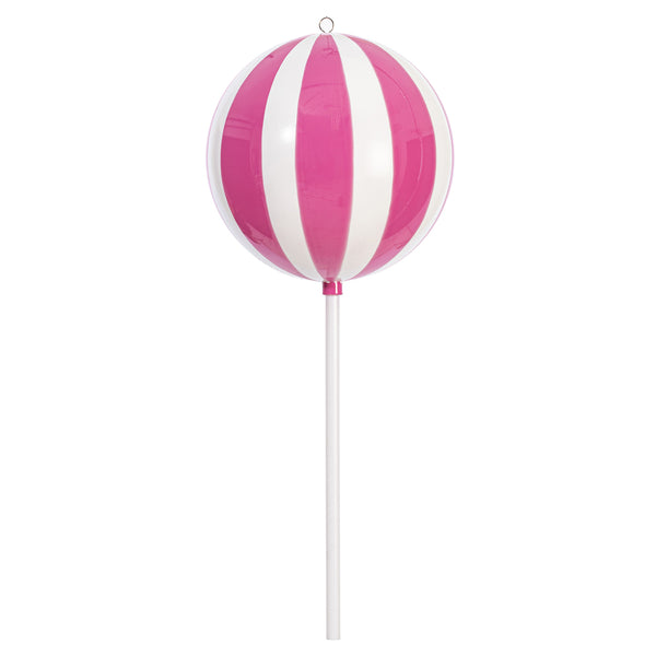 Sucette rose vibrant et blanc 23,6"