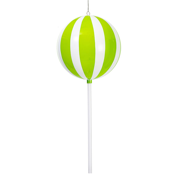 Sucette vert lime et blanc 23,6"