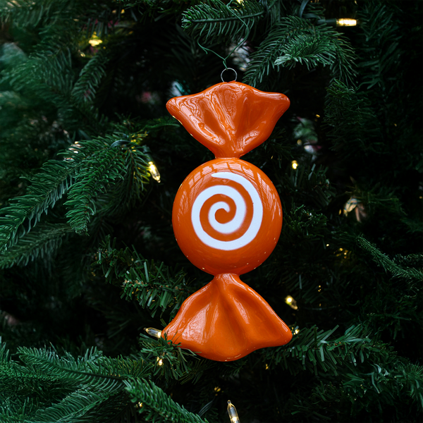 Bonbon orange et blanc 7,5"