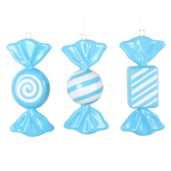 Bonbon bleu pâle et blanc 7,5"