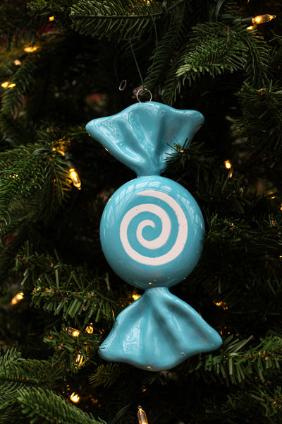 Bonbon bleu pâle et blanc 7,5