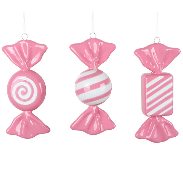 Bonbon rose vibrant et blanc 7,5"