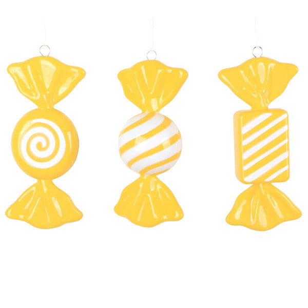 Bonbon jaune et blanc 7,5"