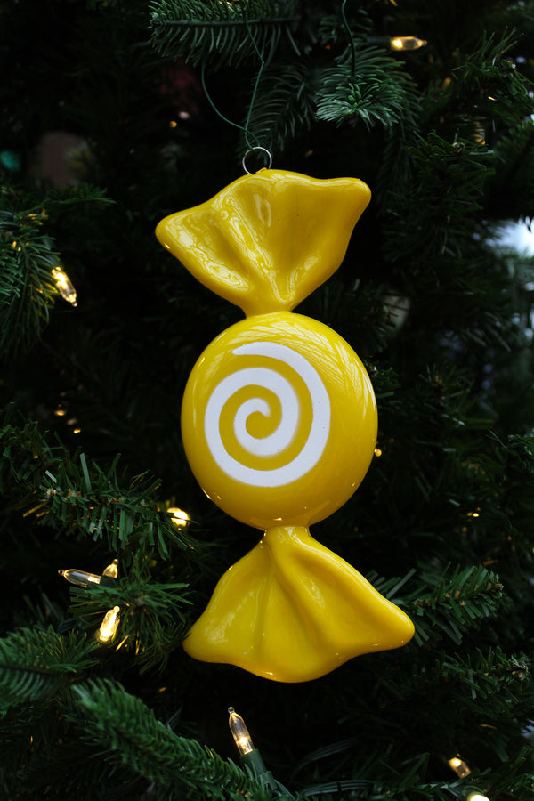 Bonbon jaune et blanc 7,5"
