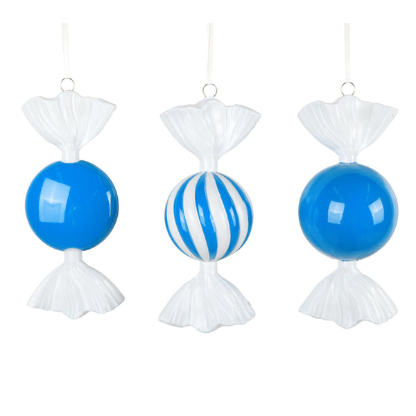 Bonbon bleu et blanc 7"