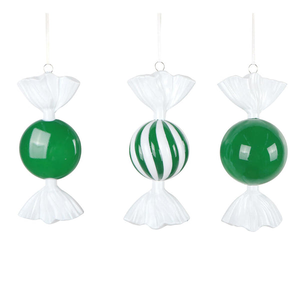 Bonbon vert et blanc 7"