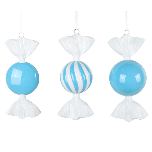 Bonbon bleu pâle et blanc 7"