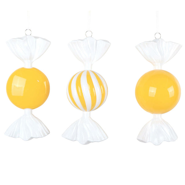 Bonbon jaune et blanc 7"