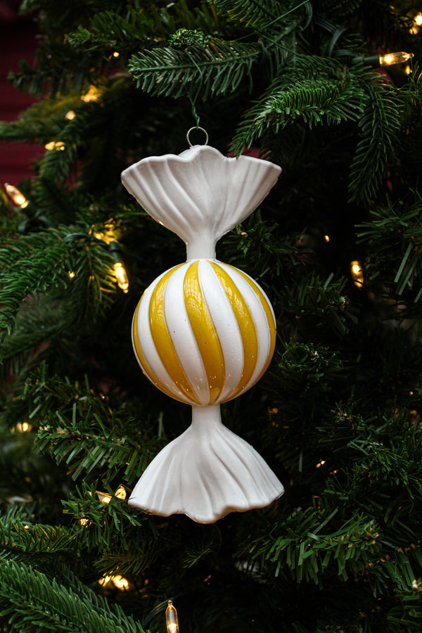 Bonbon jaune et blanc 7"