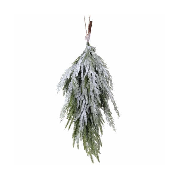 Norfolk Pine Drop with Realistic Snow Touch 24"