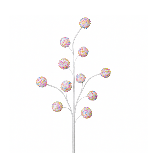 Tige de boules sucrées multicolores 27"