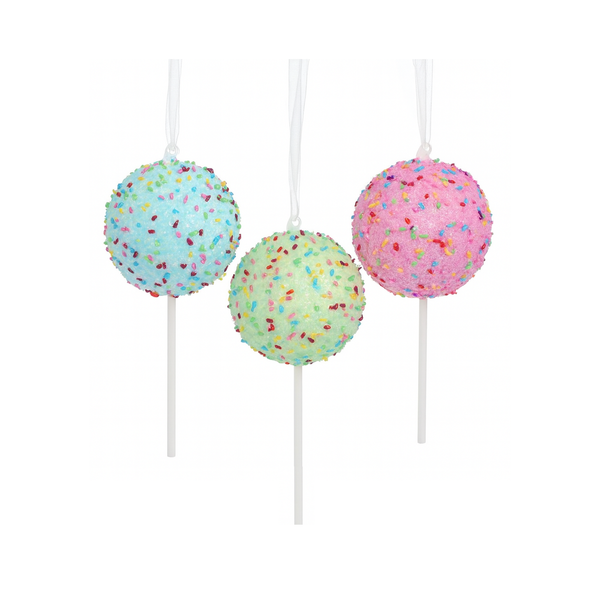 7.5" Assorted Plastic Sweet Ball Ornament