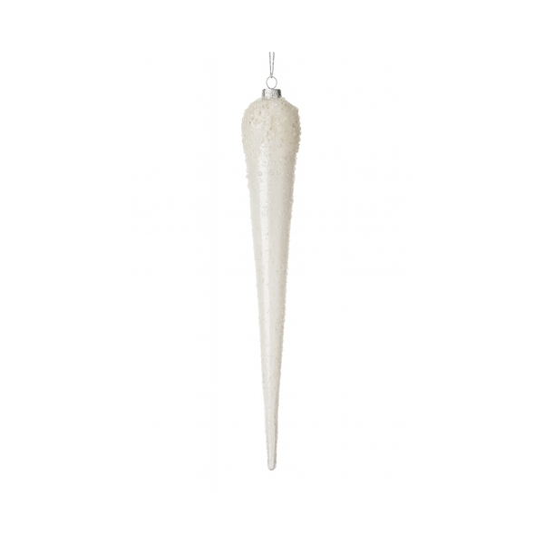 Ornement stalactite en verre perlé 12"
