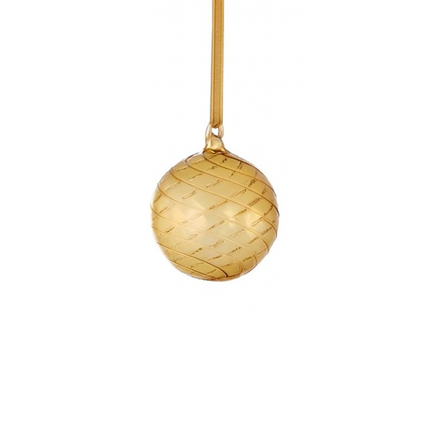 Boule en verre ambre à effet tourbillonné 6"