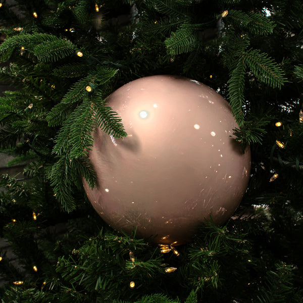 Boule rose doré perlée
