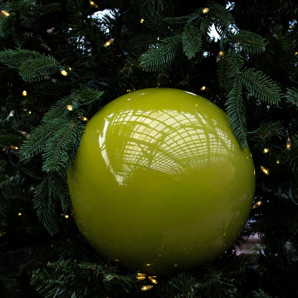 Boule vert lime perlée