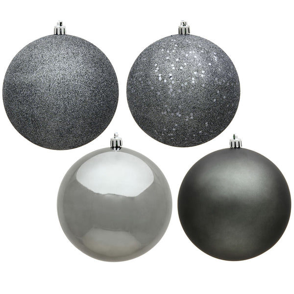 Boules incassables étain assorties 3" boîte de 16 unités