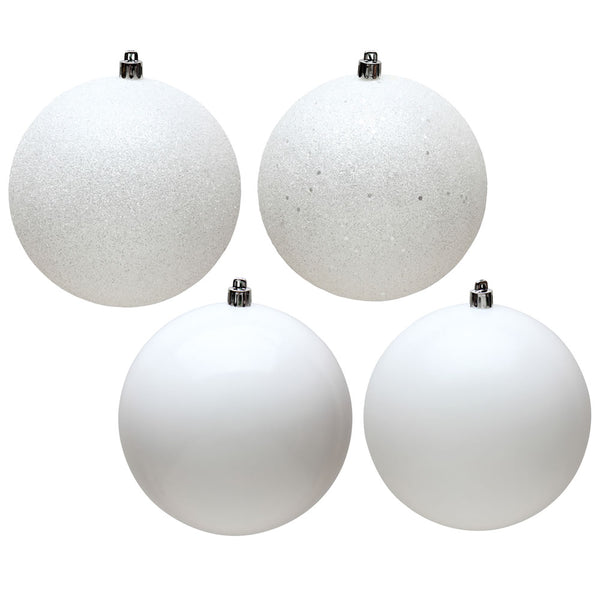 Boules incassables blanches assorties 3" boîte de 16 unités