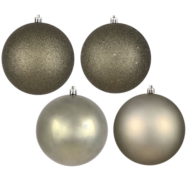 Boules incassables couleur fer forgé assorties 3" boîte de 16 unités