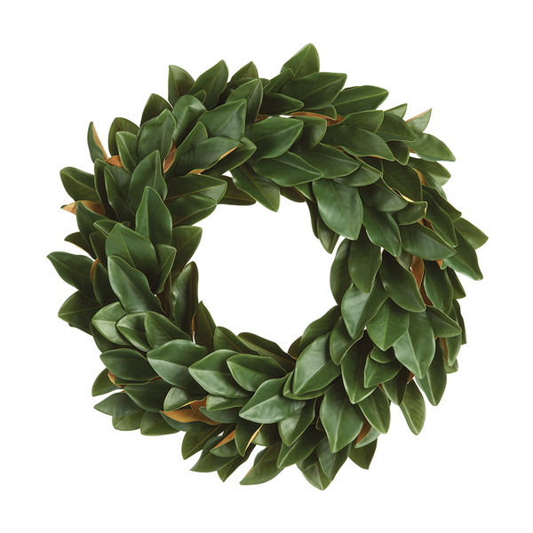 Couronne de magnolia verte réaliste 32''