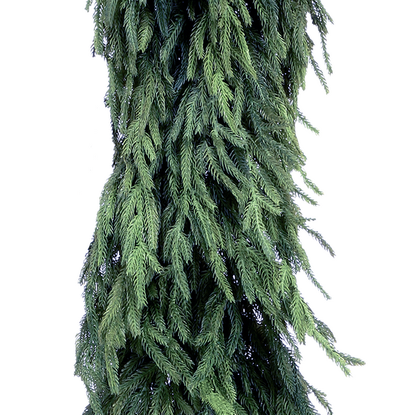 Guirlande pin de Norfolk toucher naturel vert pâle 72x16"