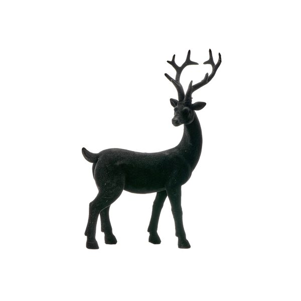 Cerf en résine velours noir 9,5"
