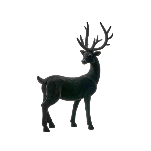 Cerf en résine velours noir 10,5"