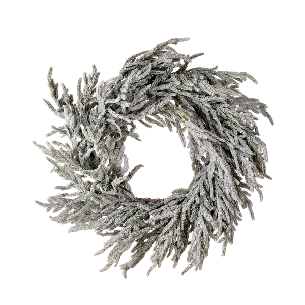 Couronne pin de Norfolk floqué toucher réaliste 24"