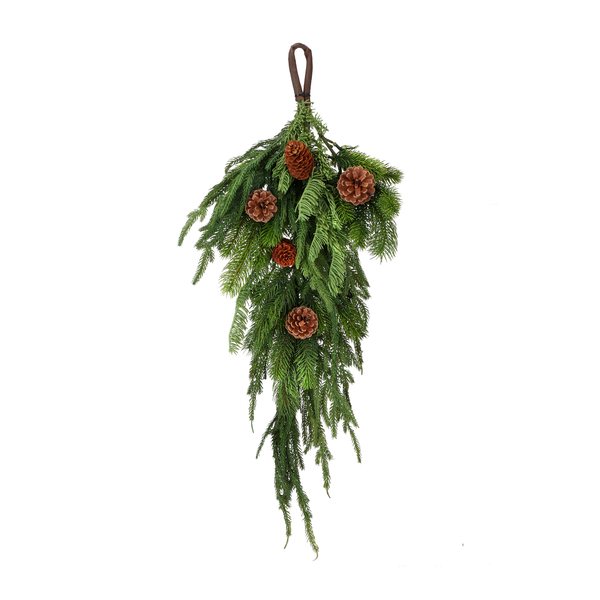 Norfolk Spruce and Juniper Realistic Touch Drop 27"