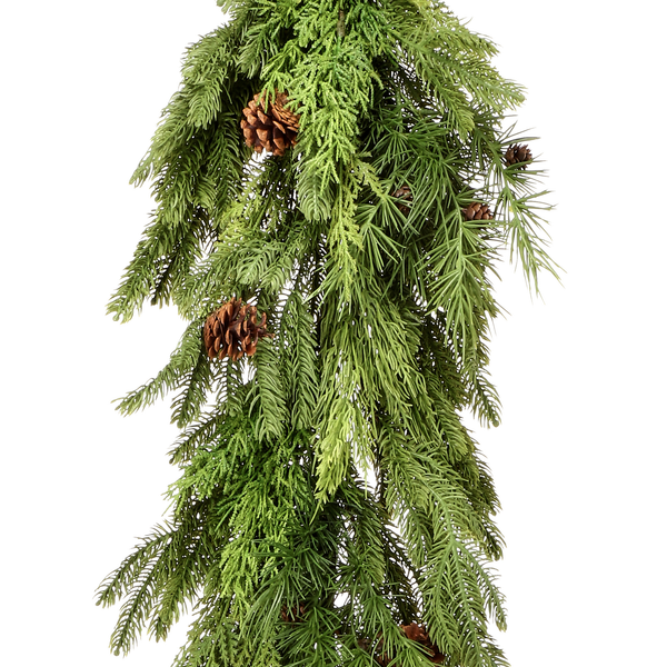 72x12" Natural Touch Mixed Evergreen Garland