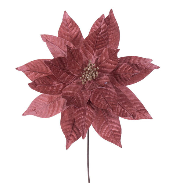 Tige de poinsettia or rose 21,5" fleur 18"