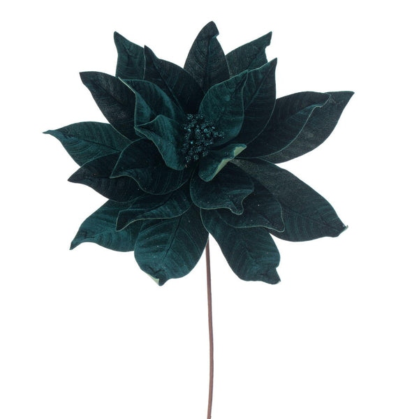 Tige de poinsettia vert minuit 21,5" fleur 18"