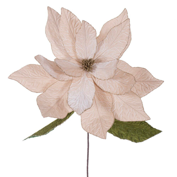 Tige de poinsettia champagne 27,5" fleur 24"