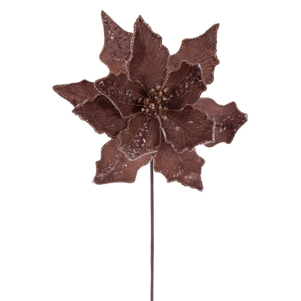 Tige de poinsettia mocha 20" fleur 10"
