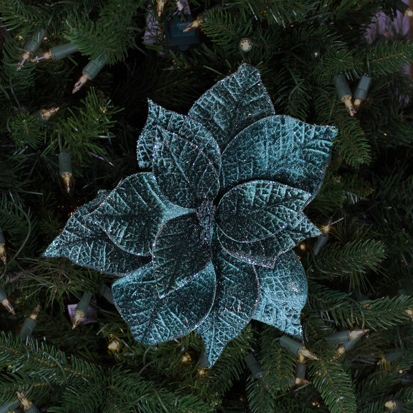 Midnight Green Poinsettia Stem 20