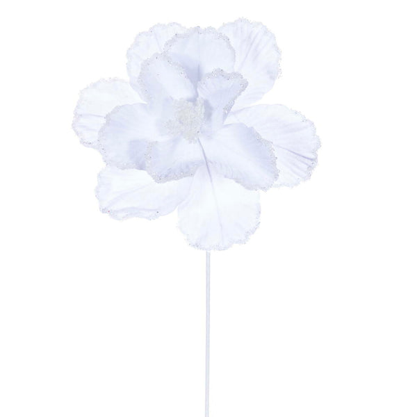 Tige de magnolia velours blanc 20" fleur 10"