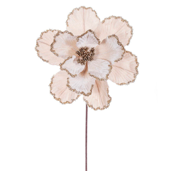 Tige de magnolia velours rose 20" fleur 10"
