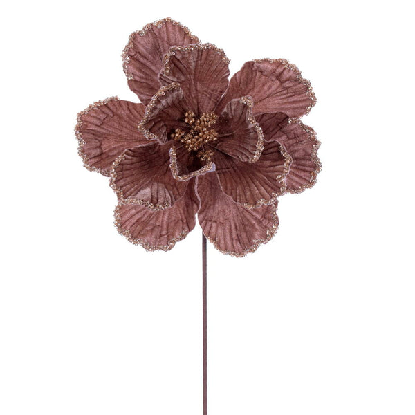 Tige de magnolia velours mocha 20" fleur 10"